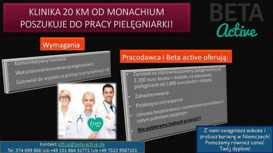 Pielęgniarka – praca w Monachium